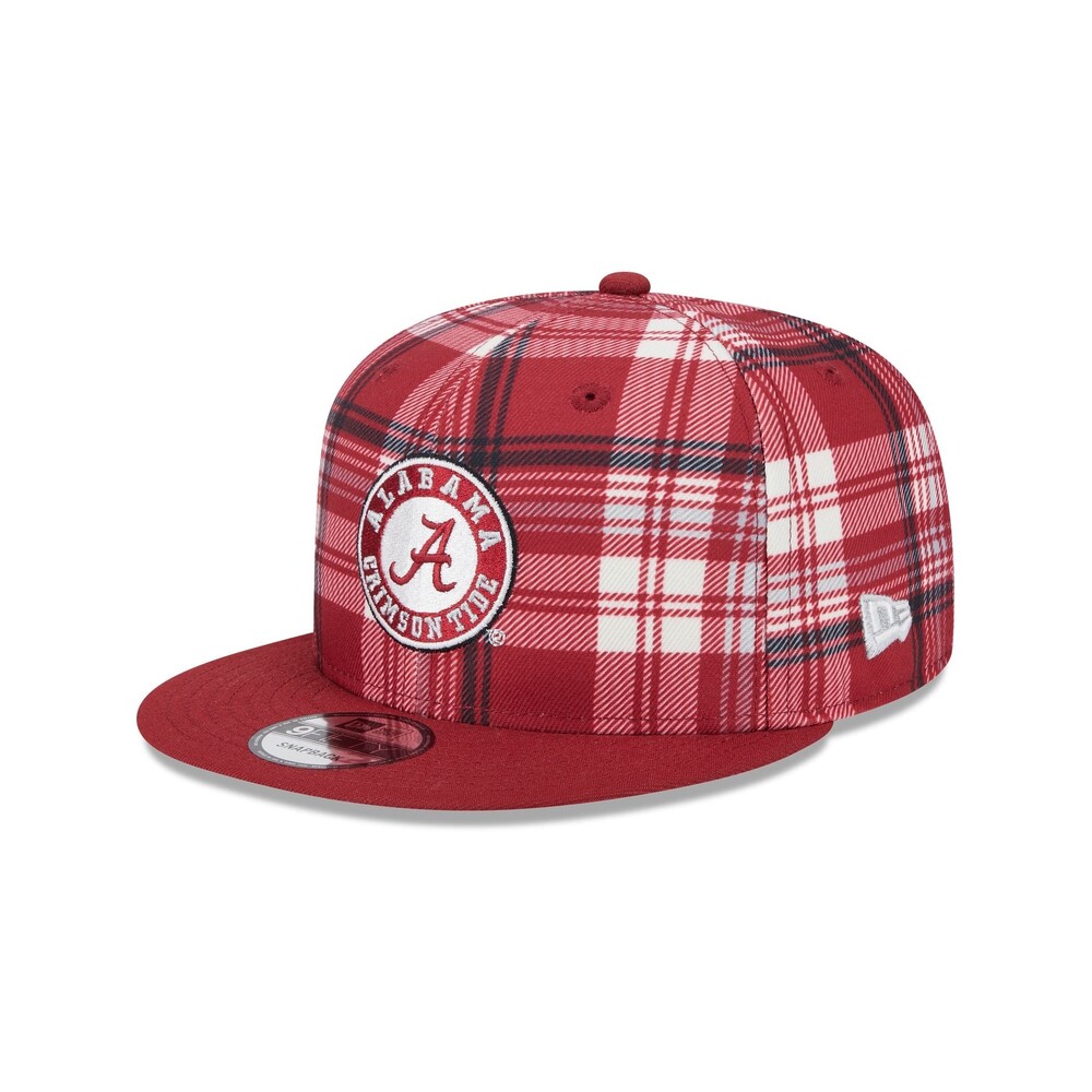 New Era Alabama Crimson Tide Plaid 9FIFTY Snapback Hat - One Size